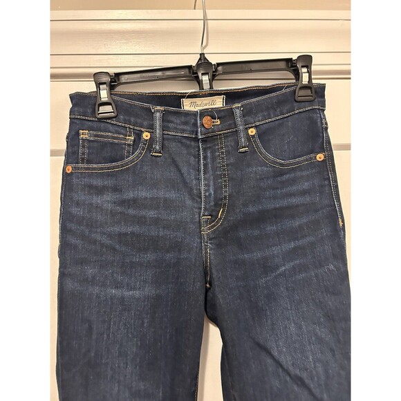 Madewell Jeans Women’s Size 26 Dark Blue Denim 9" Mid Rise Skinny 5 Pocket Dress - Picture 6 of 8